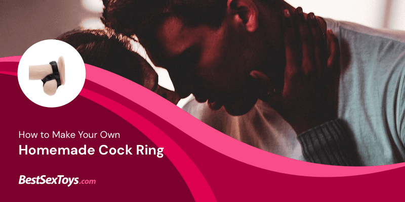 Man making its own cock ring at home.